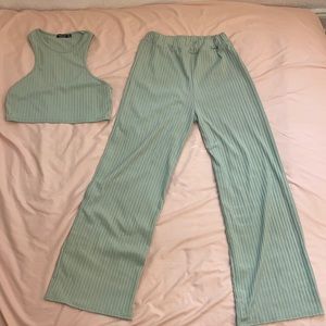 Size 10 Nasty Gal Pistachio Green Lounge Set.